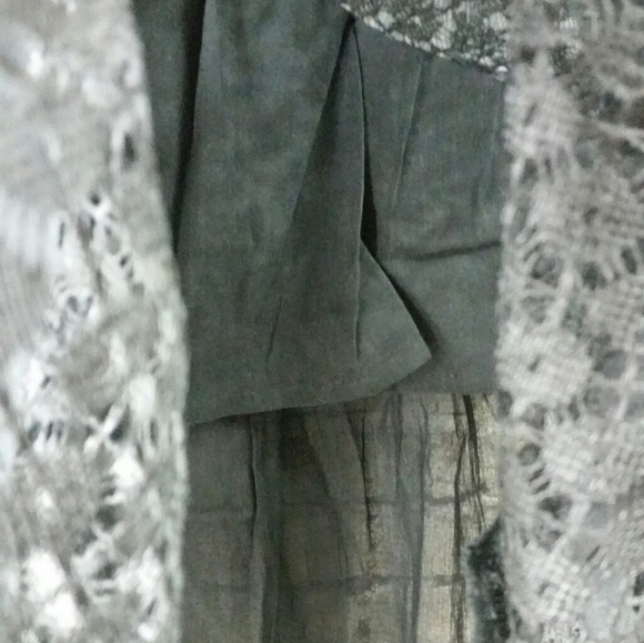 Black boho skirt flowy stretch longer length Net - Picture 6 of 6